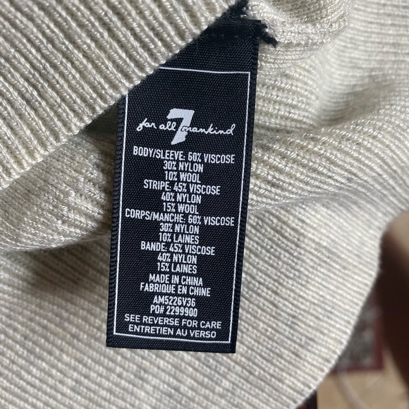Striped 7 For All Mankind mens sweater - Picture 4 of 4